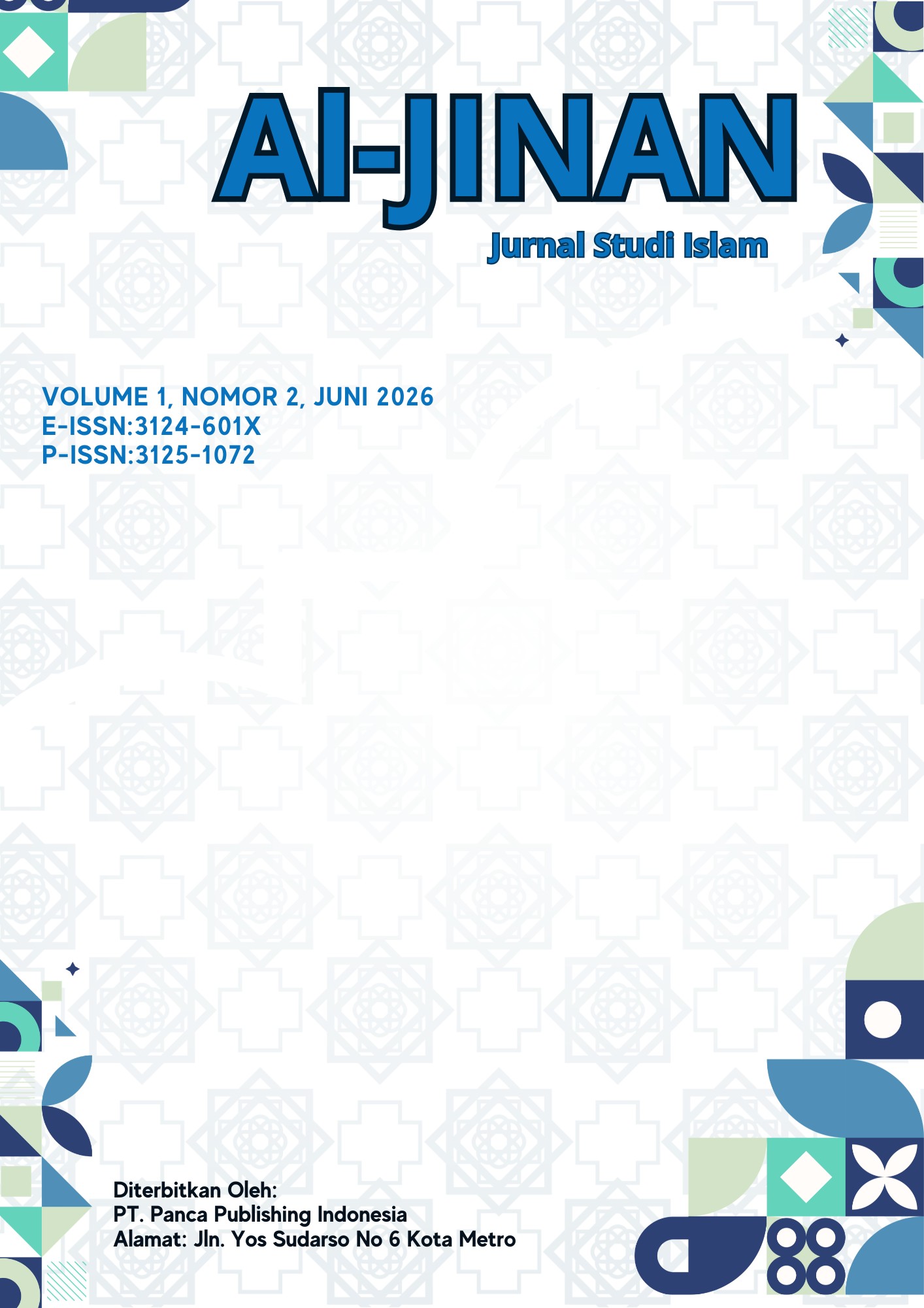 					View Vol. 1 No. 2 (2026): Al-Jinan : Jurnal Studi Islam
				